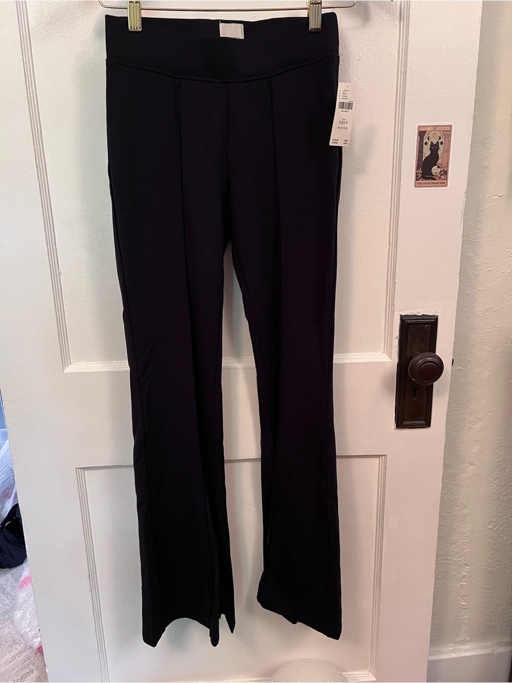 Maeve Women's Black Ponte Flare Pants - Sleek Pull-On Style